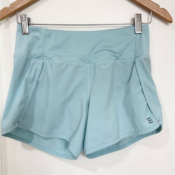 Free fly light blue running lined shorts with back pocket size XS - Picture 1 of 6